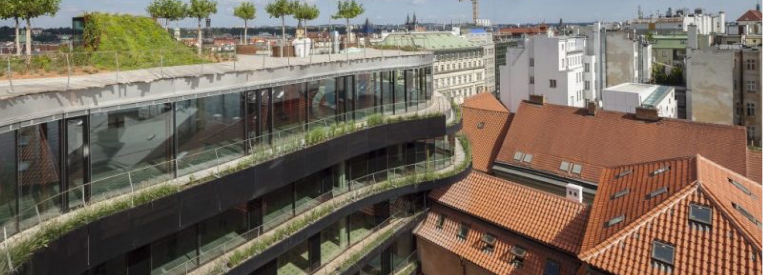 The Drn building in the center of Prague, the headquarters of the Duhovka Group company